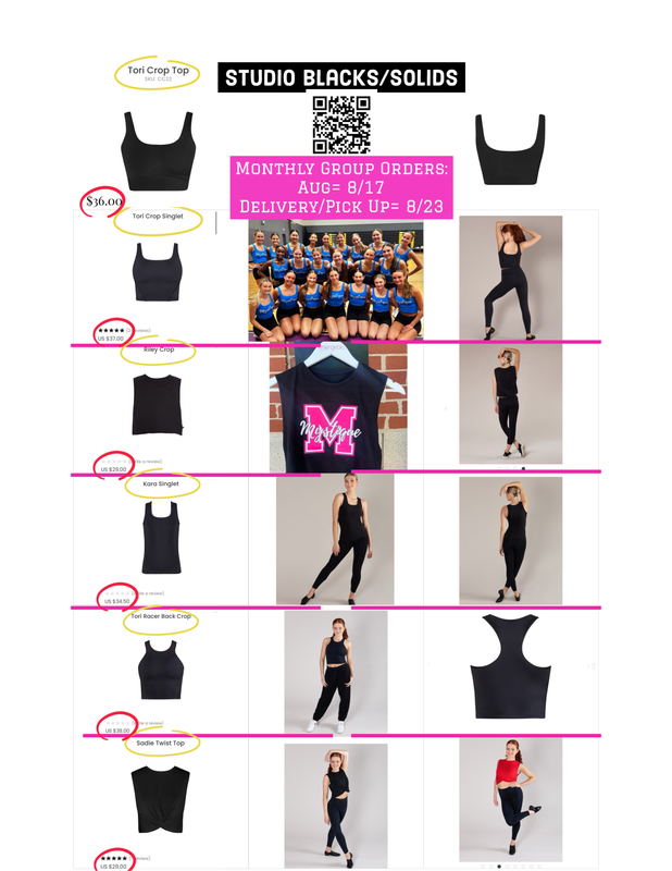 Studiowear ‘Blacks’ &amp; Solids