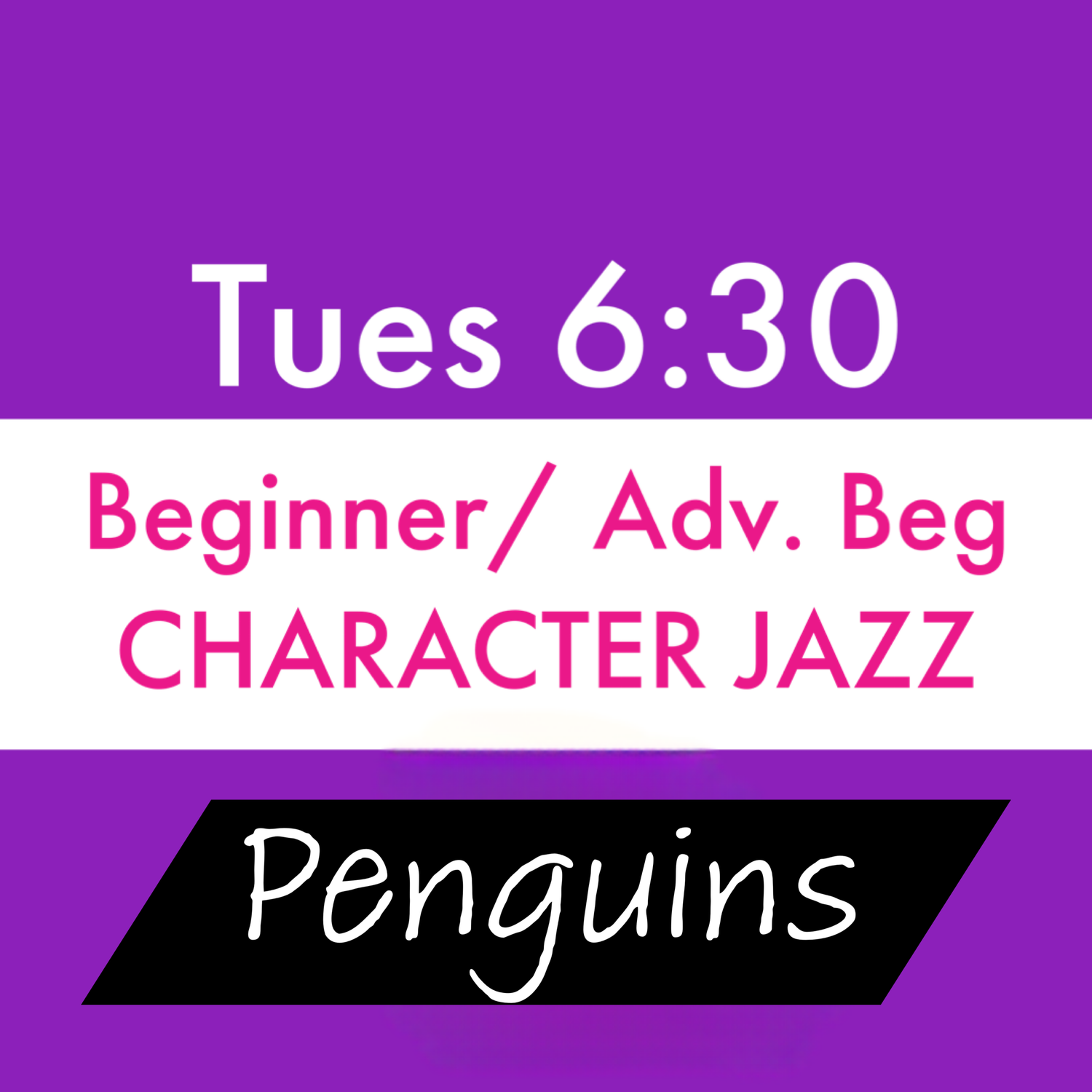 Tues 6:30 ‘Penguins’ Recital Tights (Beg/Adv Beg Char Jazz) - Black
