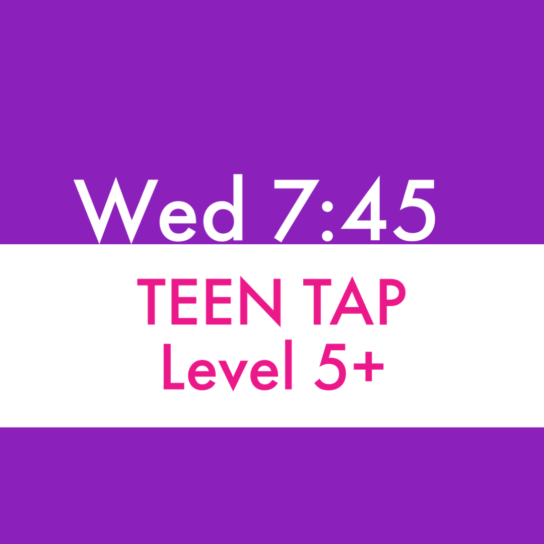 Wed 7:45 Teen Tap 5 Recital Tights - Black Fishnet