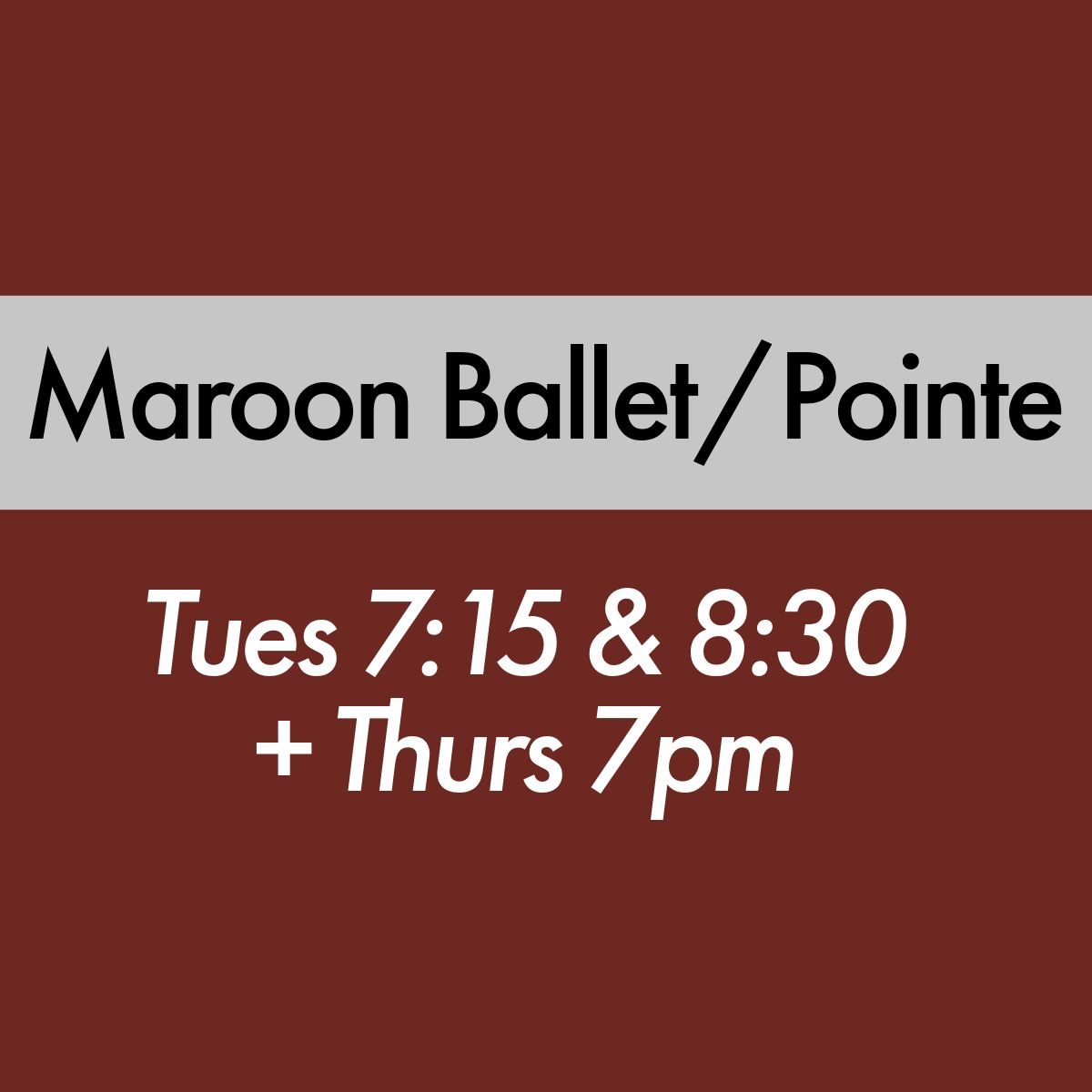 (B) Maroon Ballet &amp; Pointe (Tuesday 7:15 &amp; 8:30/Thurs 7pm) Recital Tights - Ballet Pink Transition Body Tight or ‘1/2 Tight’