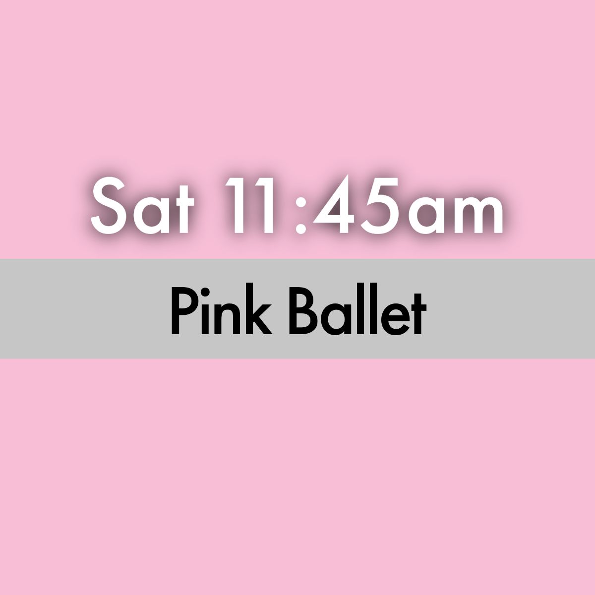 (E) Saturday 11:45am ‘Pink Ballet’ Recital Tights - Ballet Pink ‘1/2 Tights’ Footed
