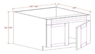 BASE CABINET – 1 DUMMY DRAWER, 2 DOORS