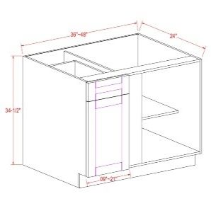BASE CABINET – 1 DRAWER, 1 DOOR, 1 ADJUSTABLE SHELF