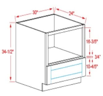BASE CABINET – 1 DRAWER, 1 MICROWAVE OPENING