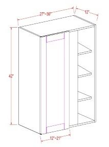 WALL CABINET – 1 DOOR, 3 ADJUSTABLE SHELVES