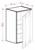 WALL CABINET – 1 DOORS, 2 ADJUSTABLE SHELVES