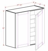 WALL CABINET – 2 DOORS, 3 ADJUSTABLE SHELVES
