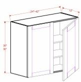 WALL CABINET –2 DOORS, 2 ADJUSTABLE SHELVES