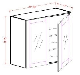 WALL CABINET – 1 DOORS, 2 ADJUSTABLE SHELVES