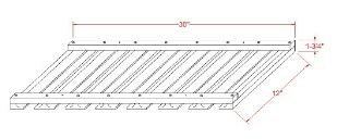 WALL CABINET –7 RAIL OPENING IN 30” W, MATCHING COLOR FINISH