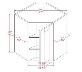 WALL CABINET – 1 DOOR, 2 ADJUSTABLE SHELVES