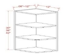 WALL CABINET – 3 FIXED SHELVES, MATCHING COLOR INTERIOR