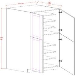 TALL CABINET – 4 DOORS, 6 ADJUSTABLE SHELVES