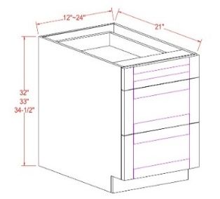 BATHROOM CABINET – 1 SMALL DRAWER, 2 LARGE DRAWERS