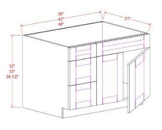 BATHROOM CABINET – 2 DUMMY DRAWERS, 2 LARGE DRAWERS, 2 DOORS