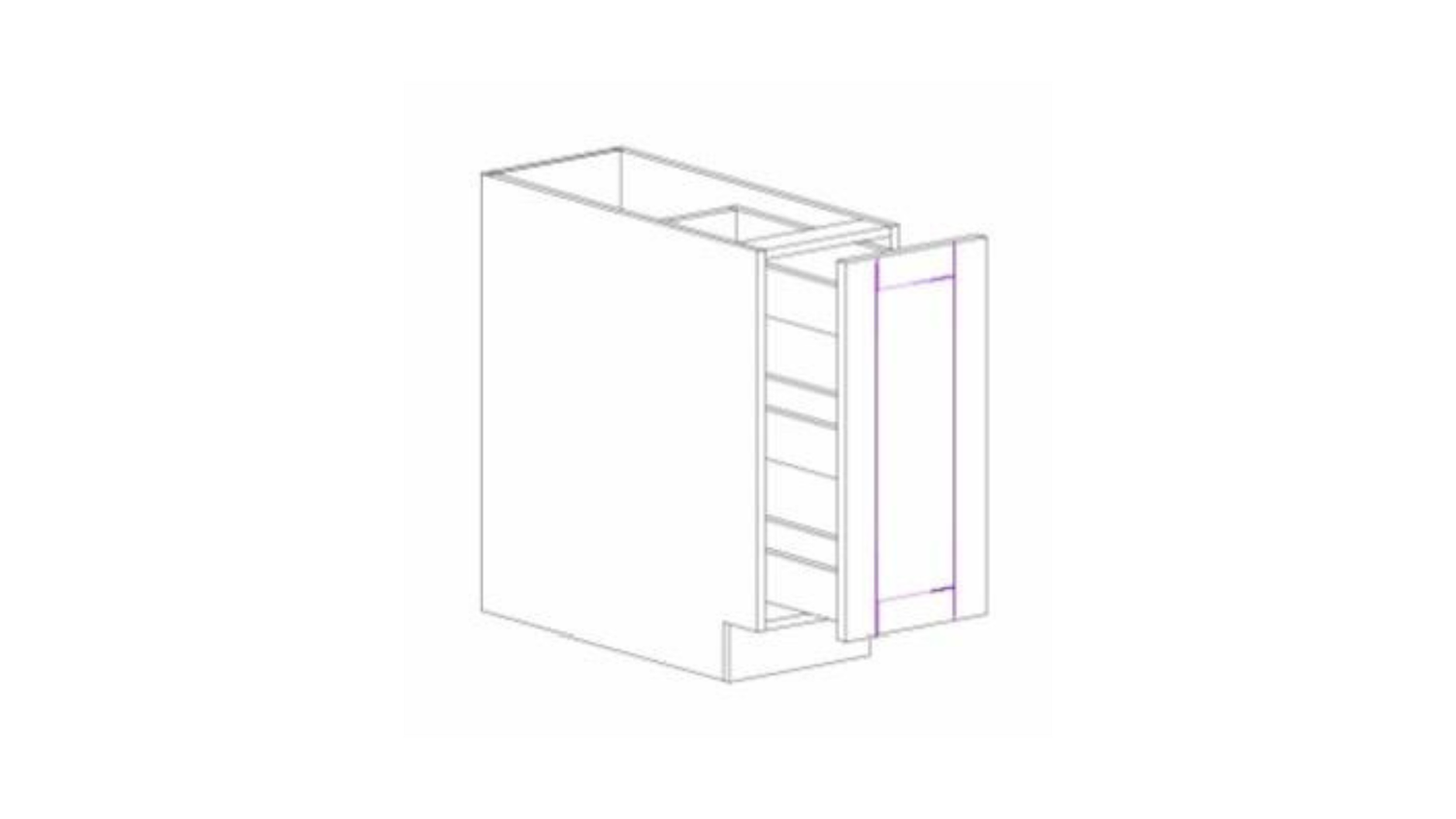 POC-BSR09 COFFEE BASE SPICE RACK CABINET 9"