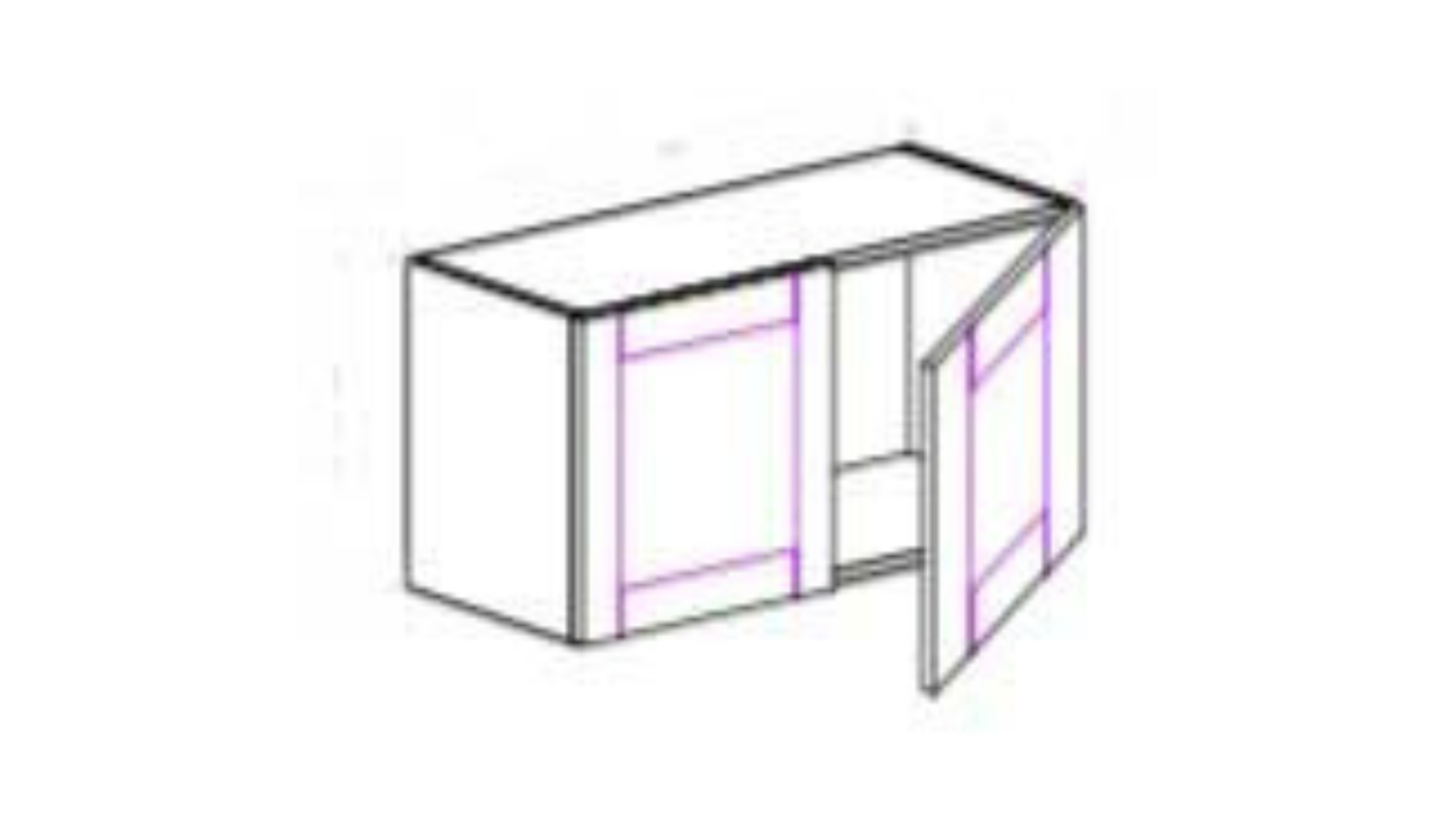 POC-W3618 COFFEE WALL CABINET 36"X 18"