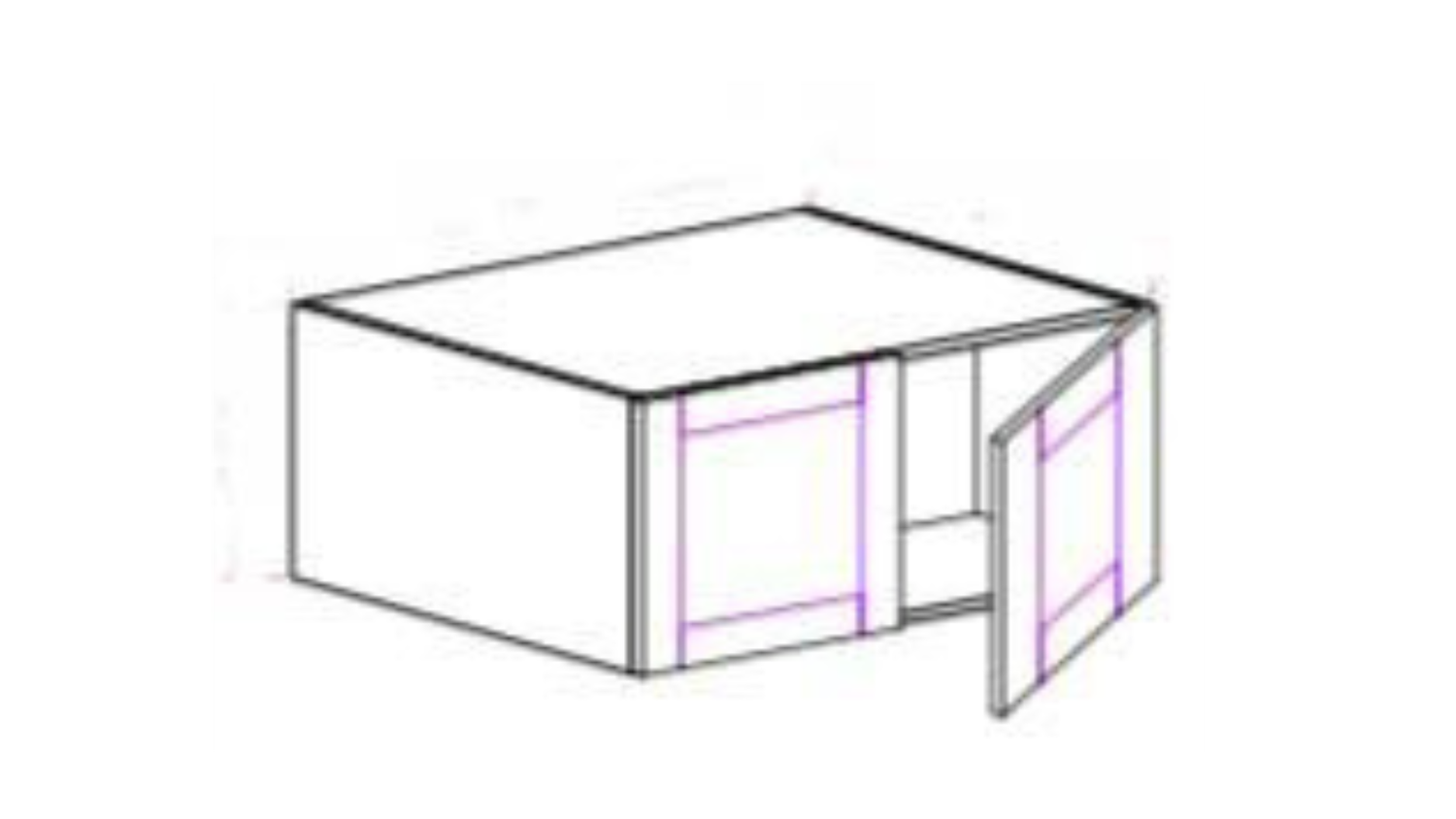 POC-W3624-24 COFFEE WALL CABINET 36"X 24"-24