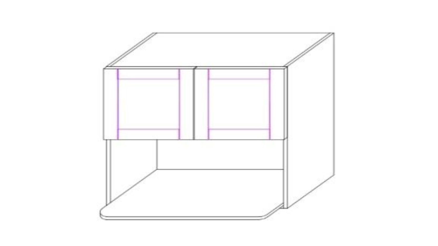 POC-WM2742 COFFEE WALL MICROWARE CAB 27"X42"