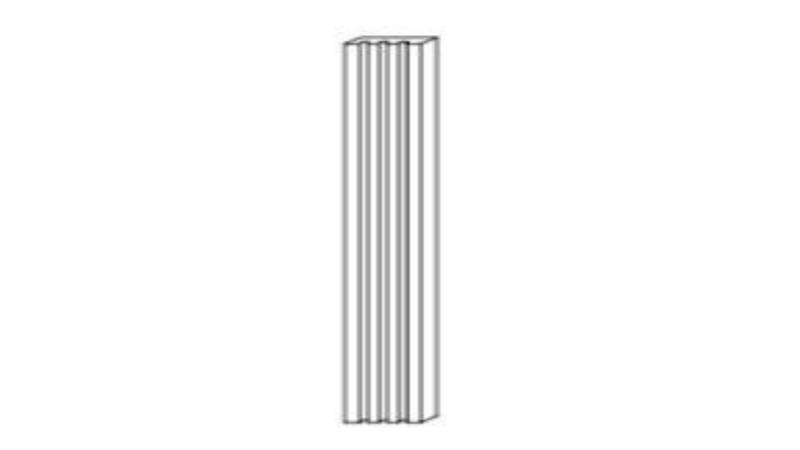 POC-RWFC396 COFFEE WALL FLUTED FILLER 3X96