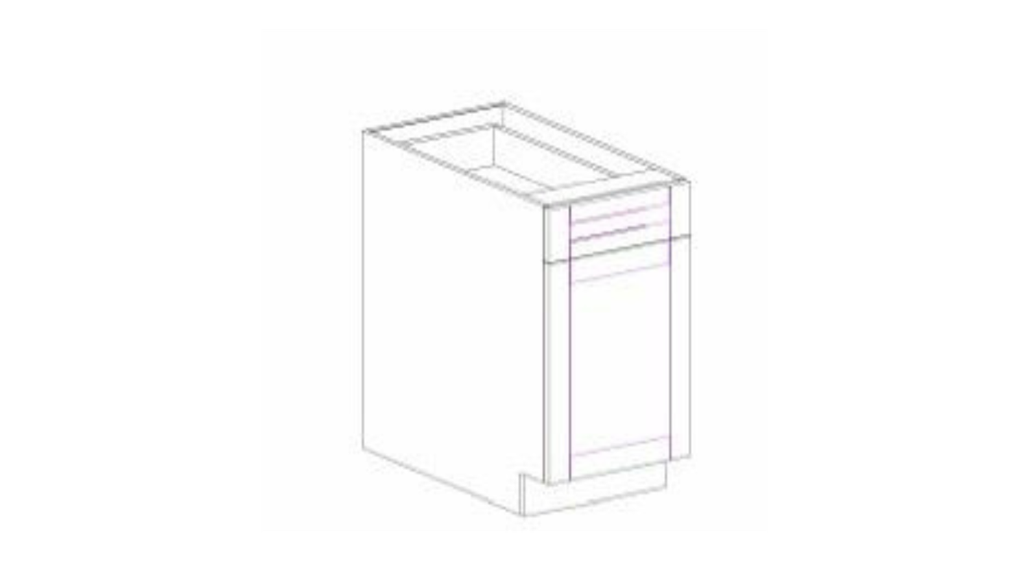 PAW-B18 ANTIQUE WHITE BASE CABINET 18"