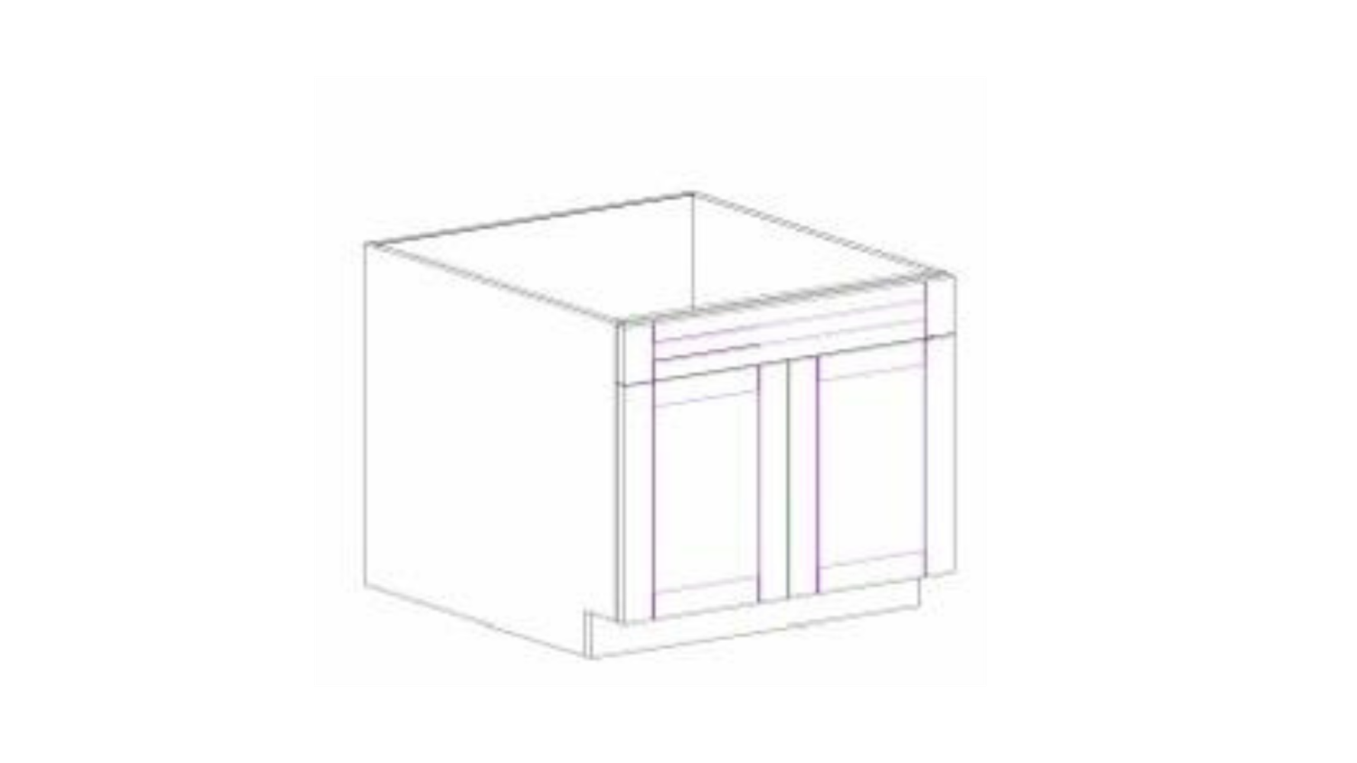 PAW-SB36 ANTIQUE WHITE SINK BASE CABINET 36"