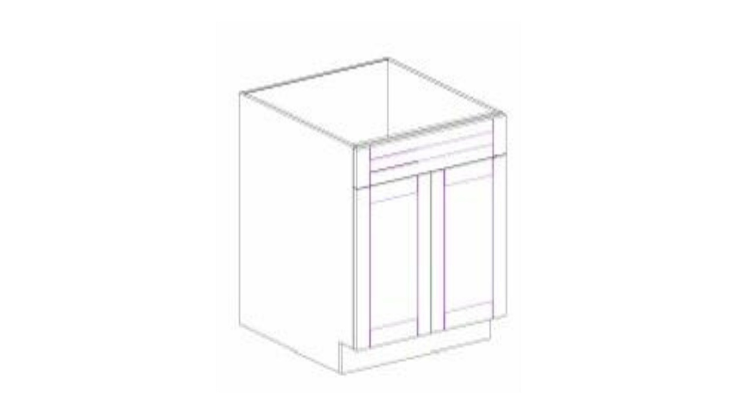 PAW-SB36 ANTIQUE WHITE SINK BASE CABINET 36"