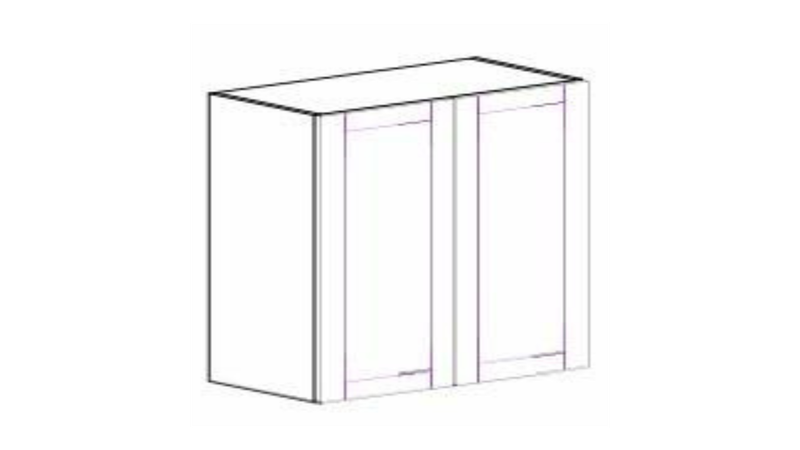 PAW-W3336 ANTIQUE WHITE WALL CABINET 33"X 36"