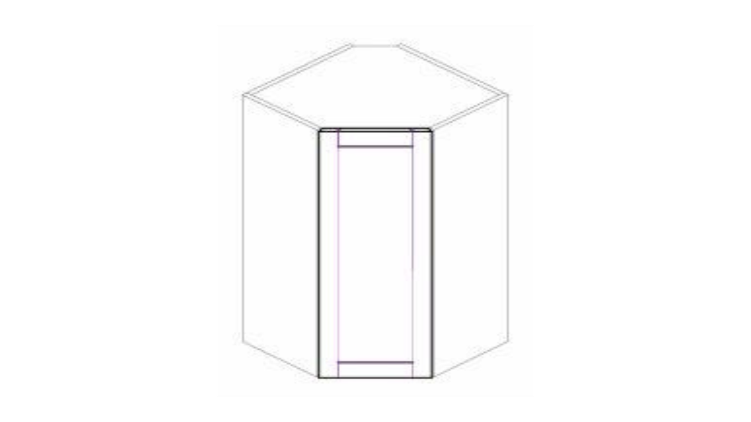 PAW-WDC2442 WHITE WALL DIA CORNER CABINET 24"X42"