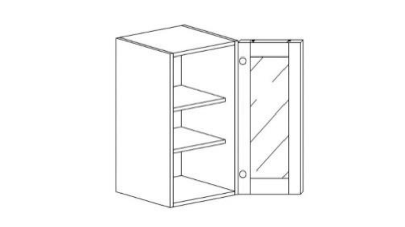 PAW-WMD1842 WHITE WALL MULLION DOOR CABINET 18"X42"