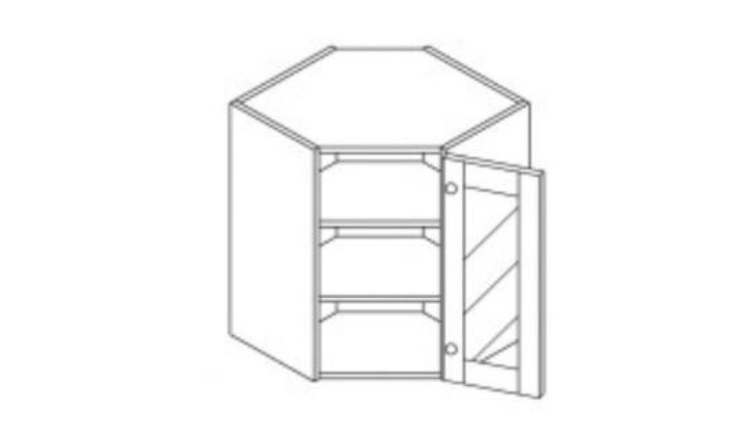 PAW-WDCMD2436 WHITE DIA CORNER MULLION DOOR 24"X36"