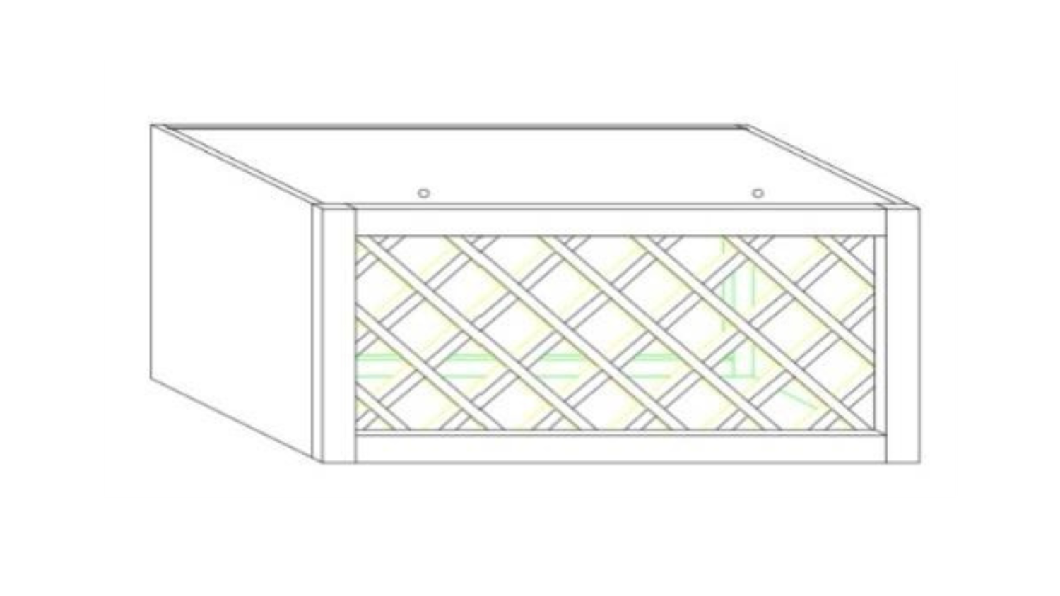 PAW-WRC3018 ANTIQUE WHITE WALL WINE RACK 30"X18"