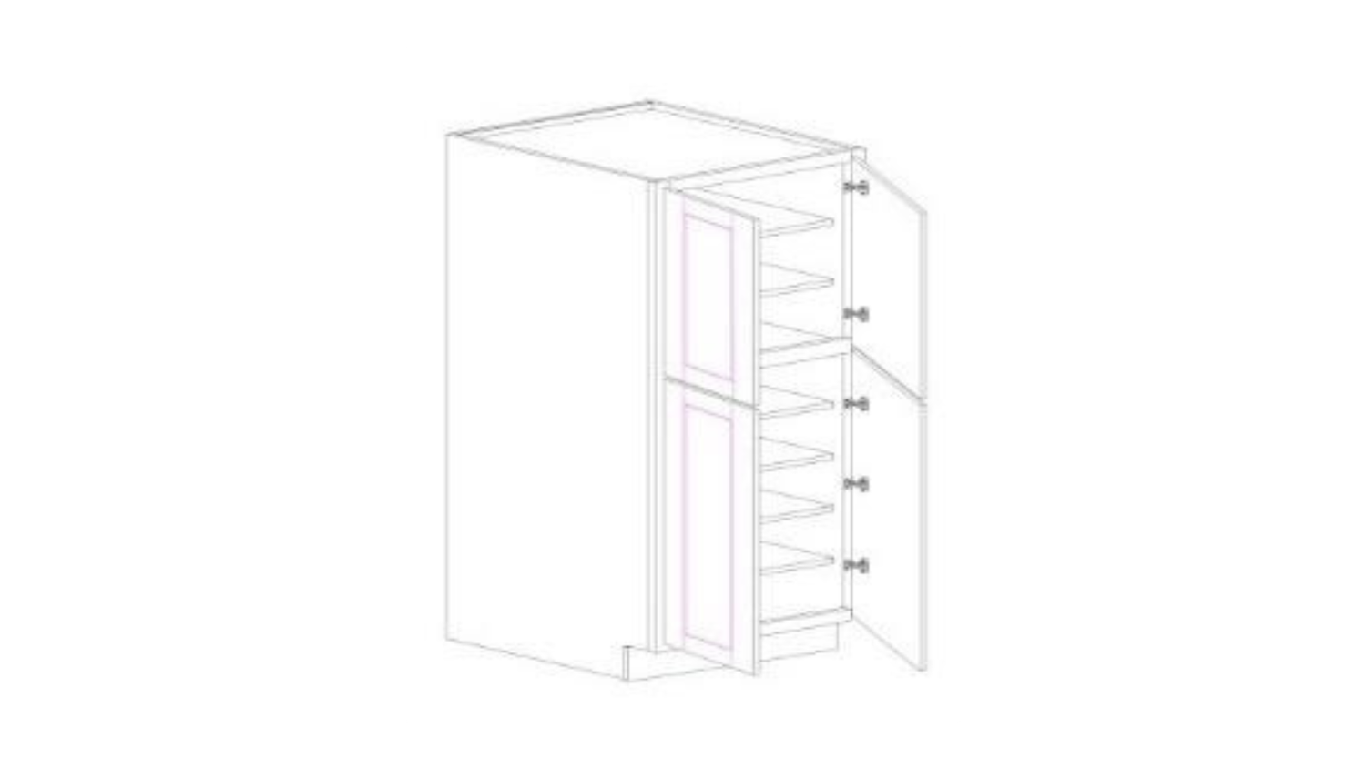PAW-PC2490 ANTIQUE WHITE PANTRY CABINET 24"X90"