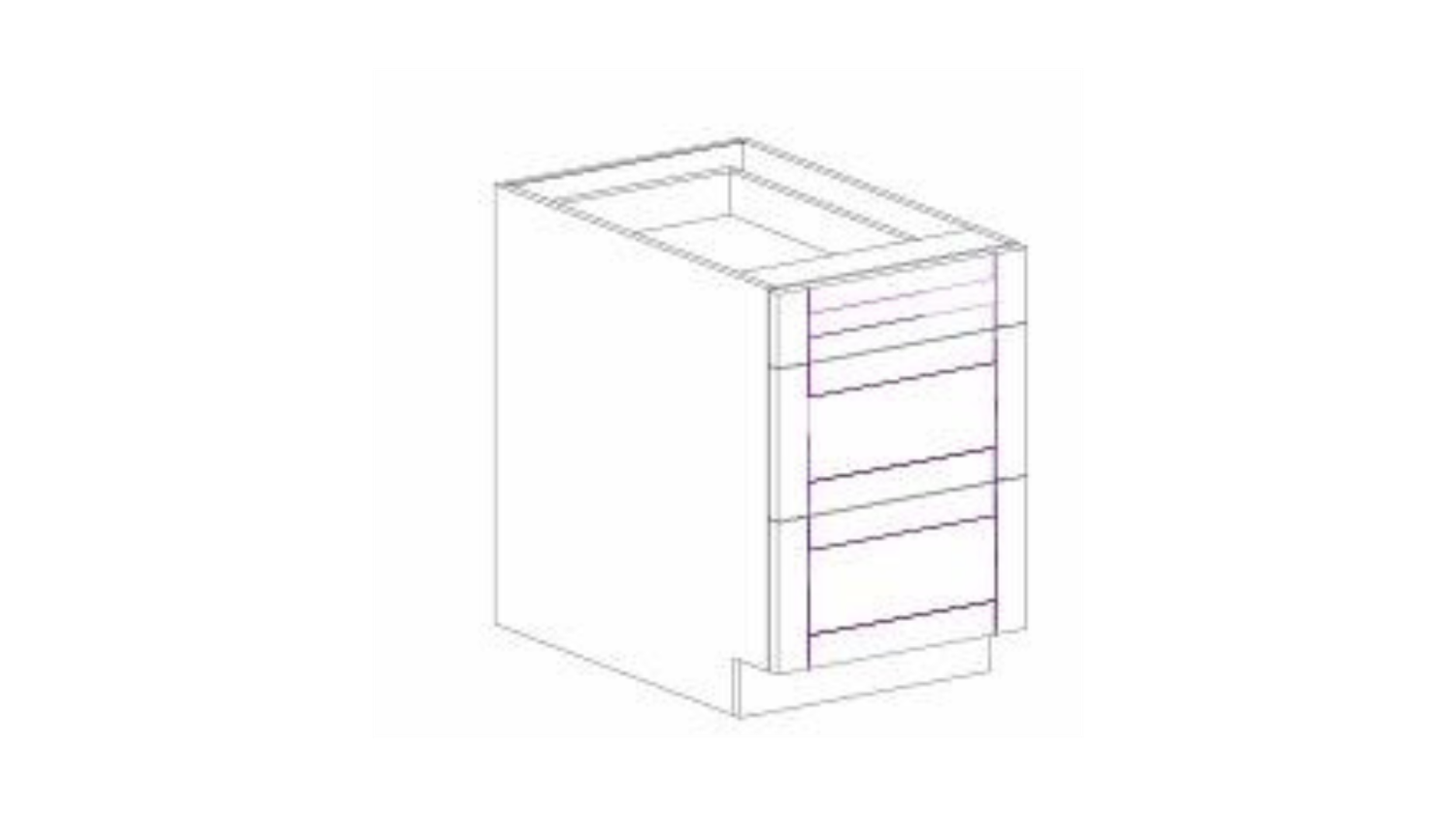 PAW-VBD152132-3 ANTIQUE WHITE VAN DRW CAB 15 X 21 X 32