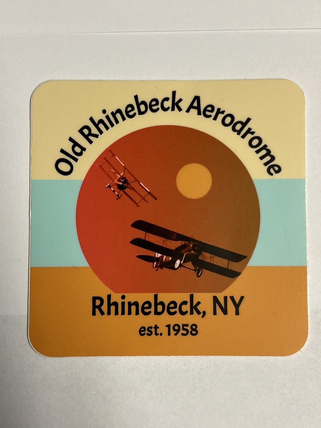 Old Rhinebeck Aerodrome Sticker Square