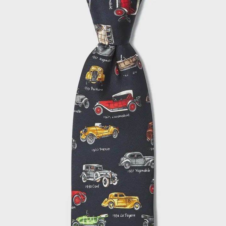 Silk Antique Car Tie