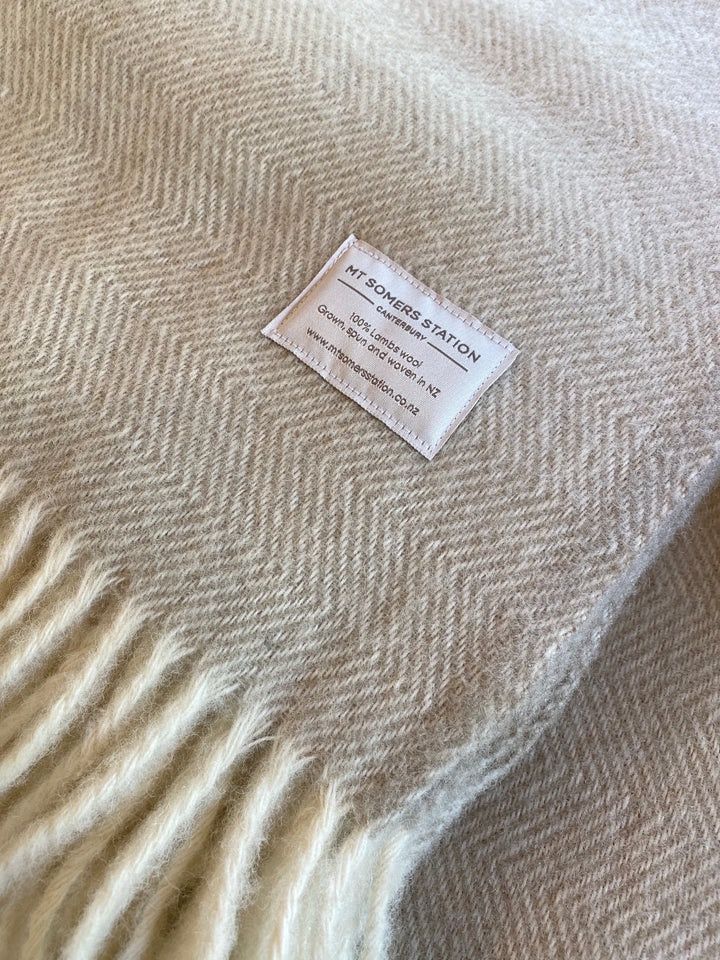 Mt Somers  - Wool Blanket, Colour: Napa Herringbone