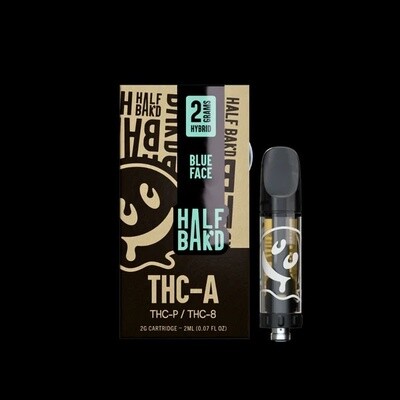 Half Bak'd 2-Gram Cart, THC-A - Blue Face, Hybrid