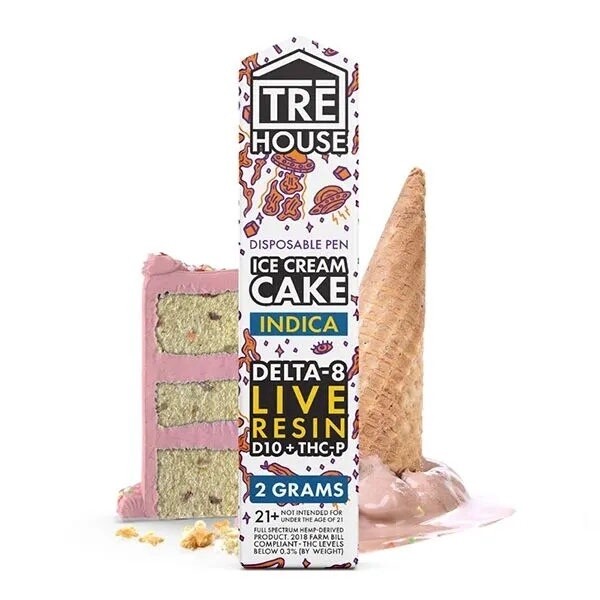 Tre House, D8 D10 THC-P - Ice Cream Cake, Indica