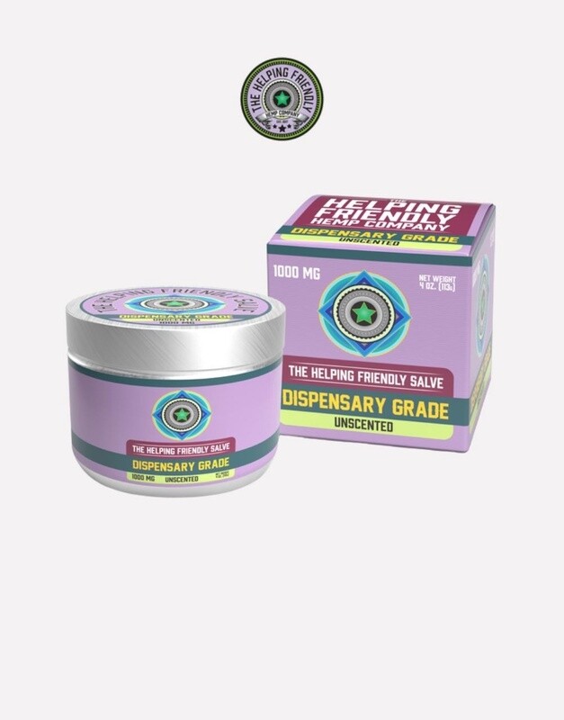 Helping Friendly Salve, Dispensary Grade, 4oz, Unscented