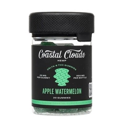 Coastal Clouds, D8 Gummies 500mg, Apple Watermelon