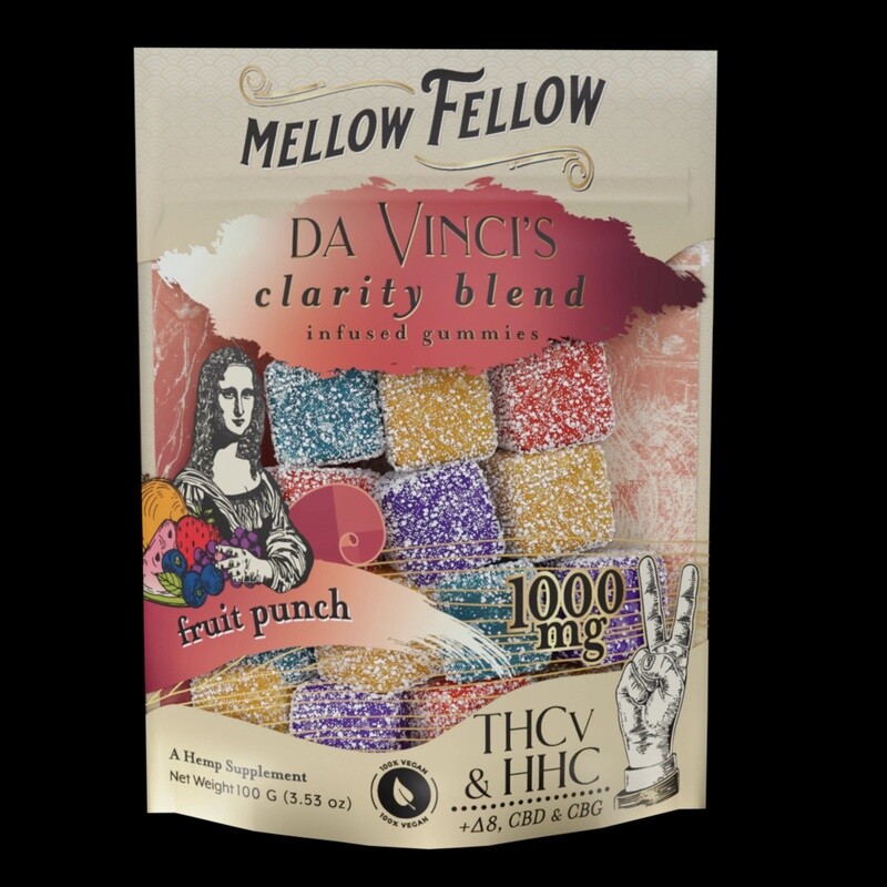 Mellow Fellow, 1000mg Edibles, Fruit Punch, &quot;Clarity&quot;