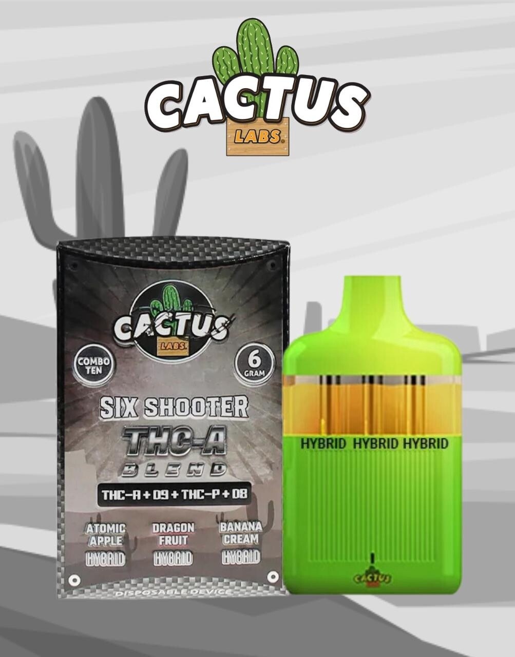 Cactus, 6 Gram Vape, Hybrid, 3-in-1 (Combo 10)