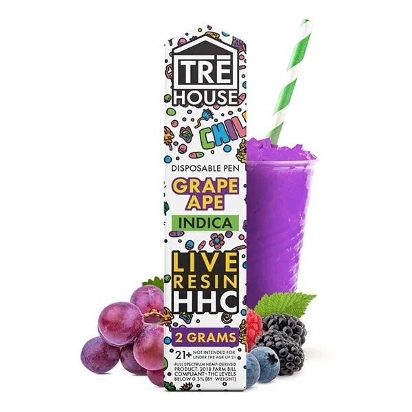 Tre House, HHC Live Resin - Grape Ape, Indica