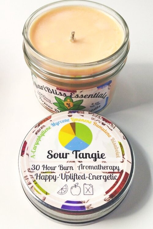 MariBliss, Terpene Candle, 4oz, Sour Tangie