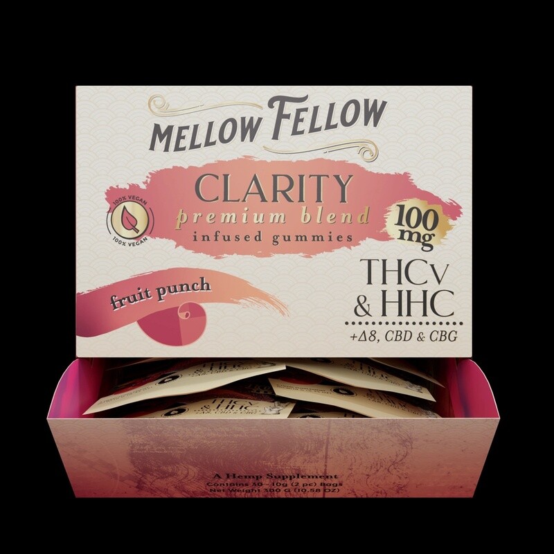 Mellow Fellow, 100mg Edibles, Fruit Punch, &quot;Clarity&quot;
