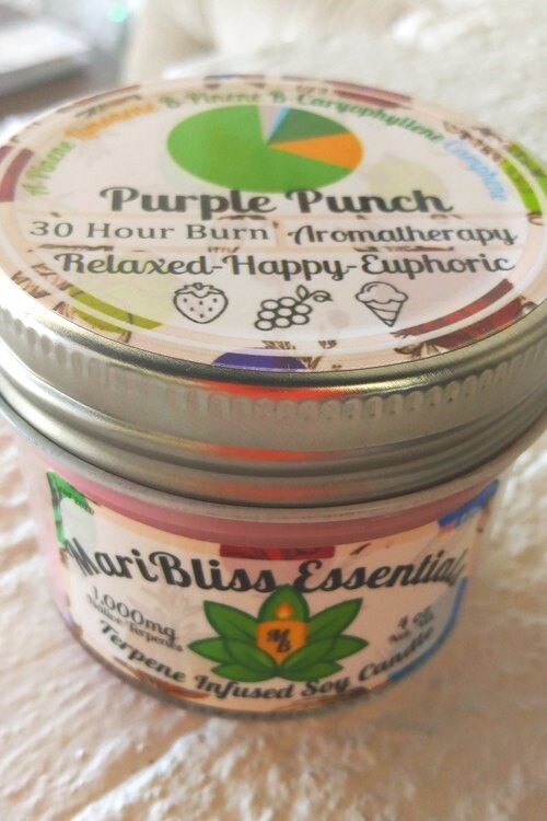 MariBliss, Terpene Candle, 4oz, Purple Punch