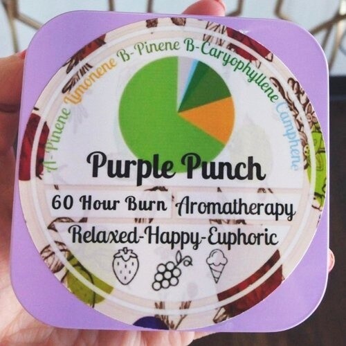 MariBliss, Terpene Candle, 8oz, Purple Punch