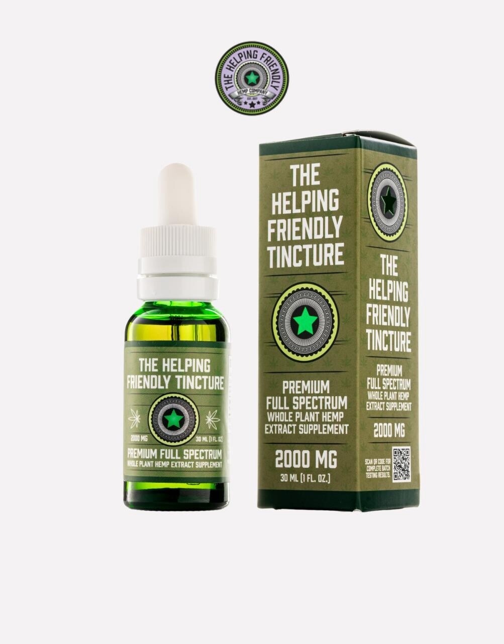 Helping Friendly Tincture, Full Spectrum, 2000mg