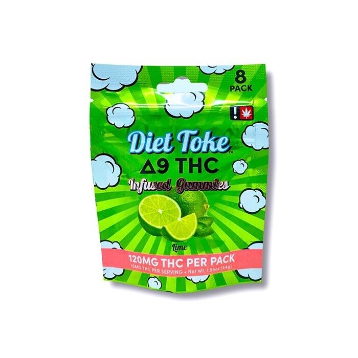 Diet Toke D9 Gummies, Lime